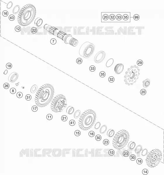 GETRIEBE VORGELEGEWELLE