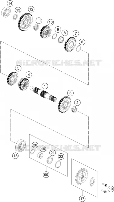 GETRIEBE VORGELEGEWELLE