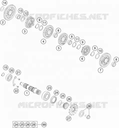 GETRIEBE VORGELEGEWELLE